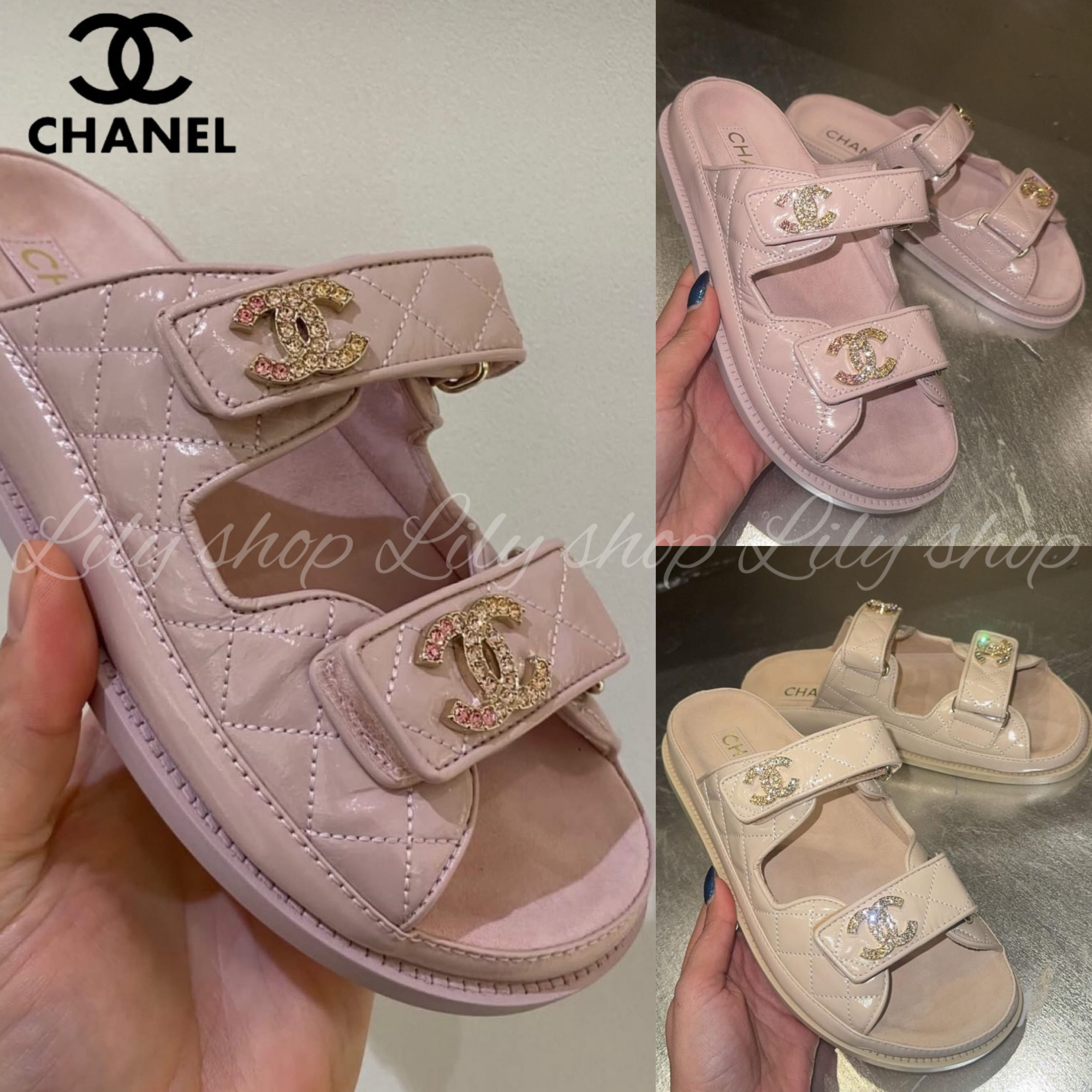 ビジューが可愛すぎる◎【CHANEL】フッドベッドサンダル