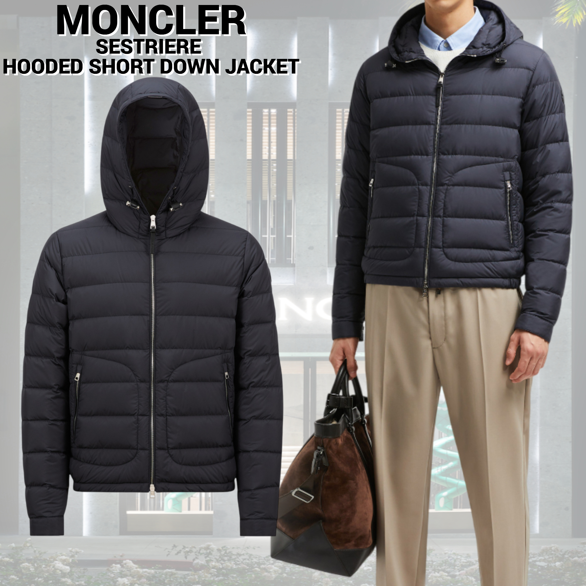 【MONCLER】SESTRIERE ショート ダウンジャケット 軽量 撥水