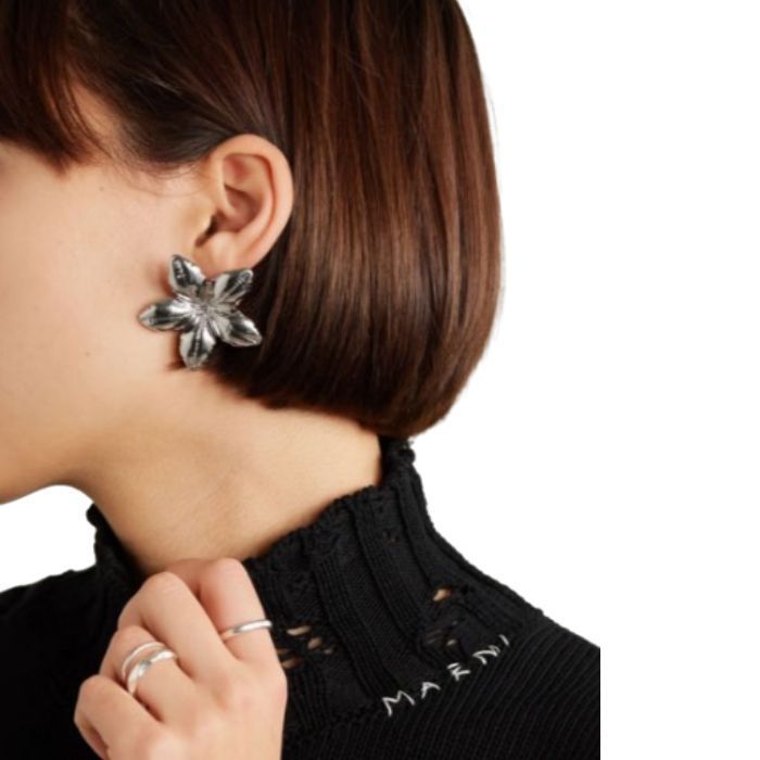 【関税込・国内発送】MARNI＊クリスタル ピアス シルバートーン 国内発送 MARNI / シルバートーン ピアス #SILVER
