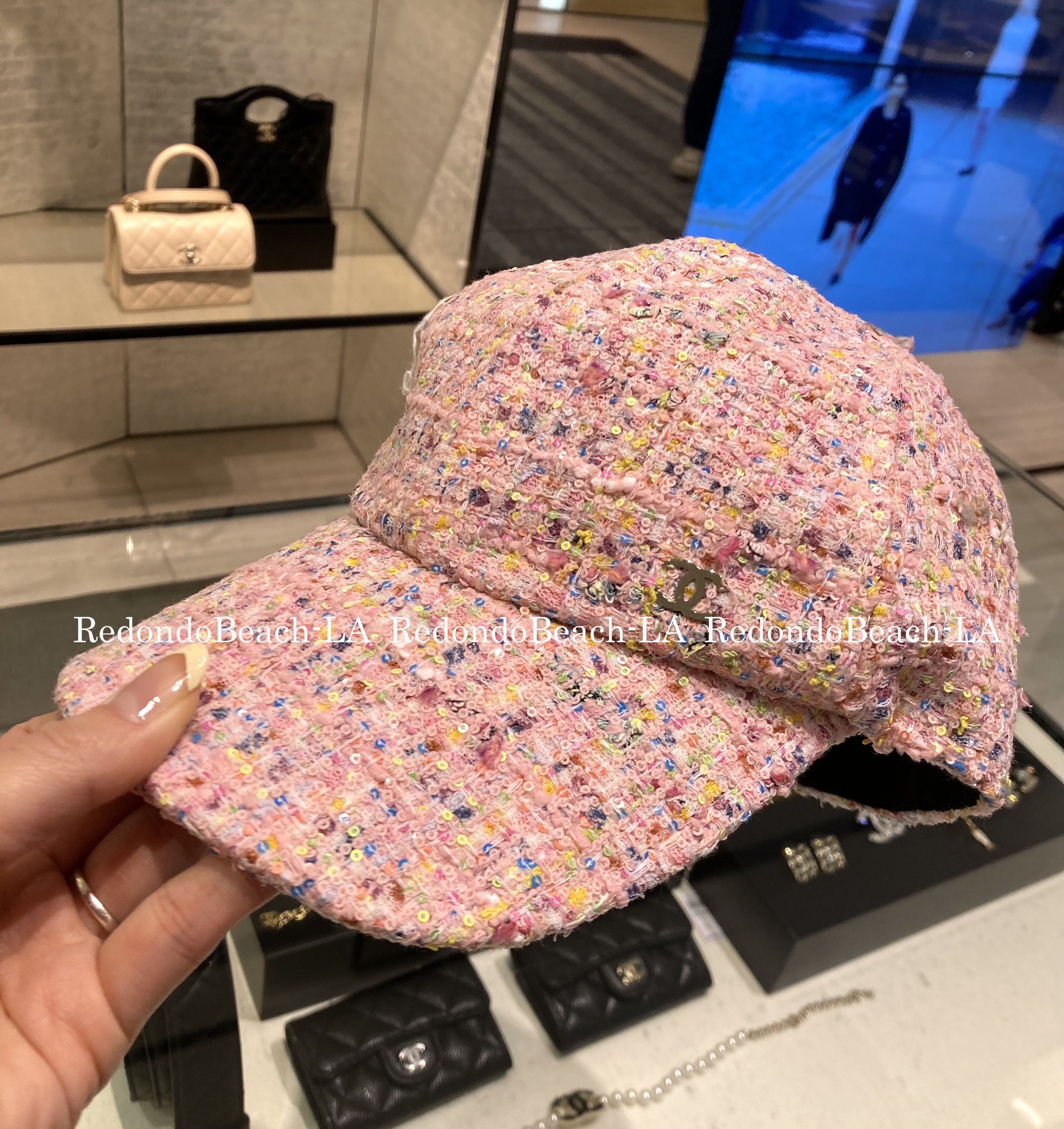 【最新作♪25P】CHANEL シャネル キャップ ツイードピンク 激カワ】ピンクツイード☆CHANEL☆キャップ☆25P限定 (CHANEL