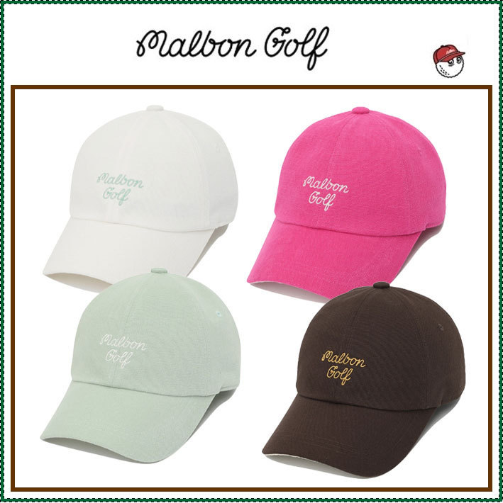 【MALBON GOLF】 Malbon Small Logo Basic Ball Cap /追跡付