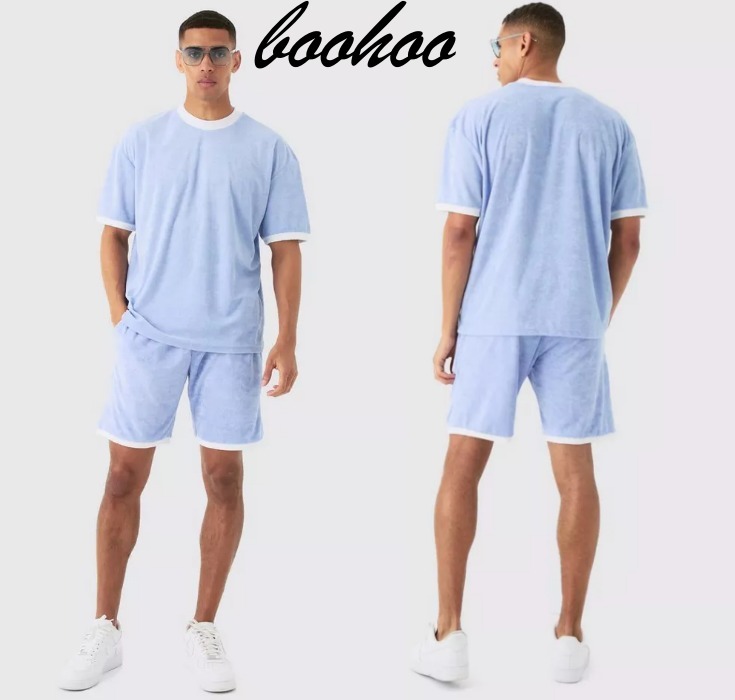 【boohoo】クルーネックTシャツ＆ショートパンツセット