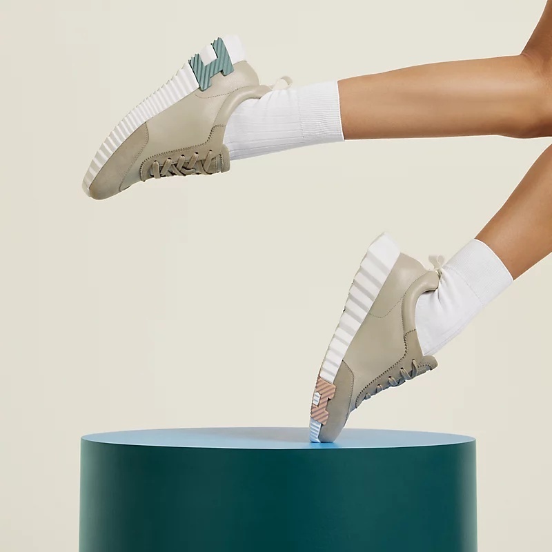 上品♪【HERMES】スニーカー 《バウンシング》ベージュエスキス