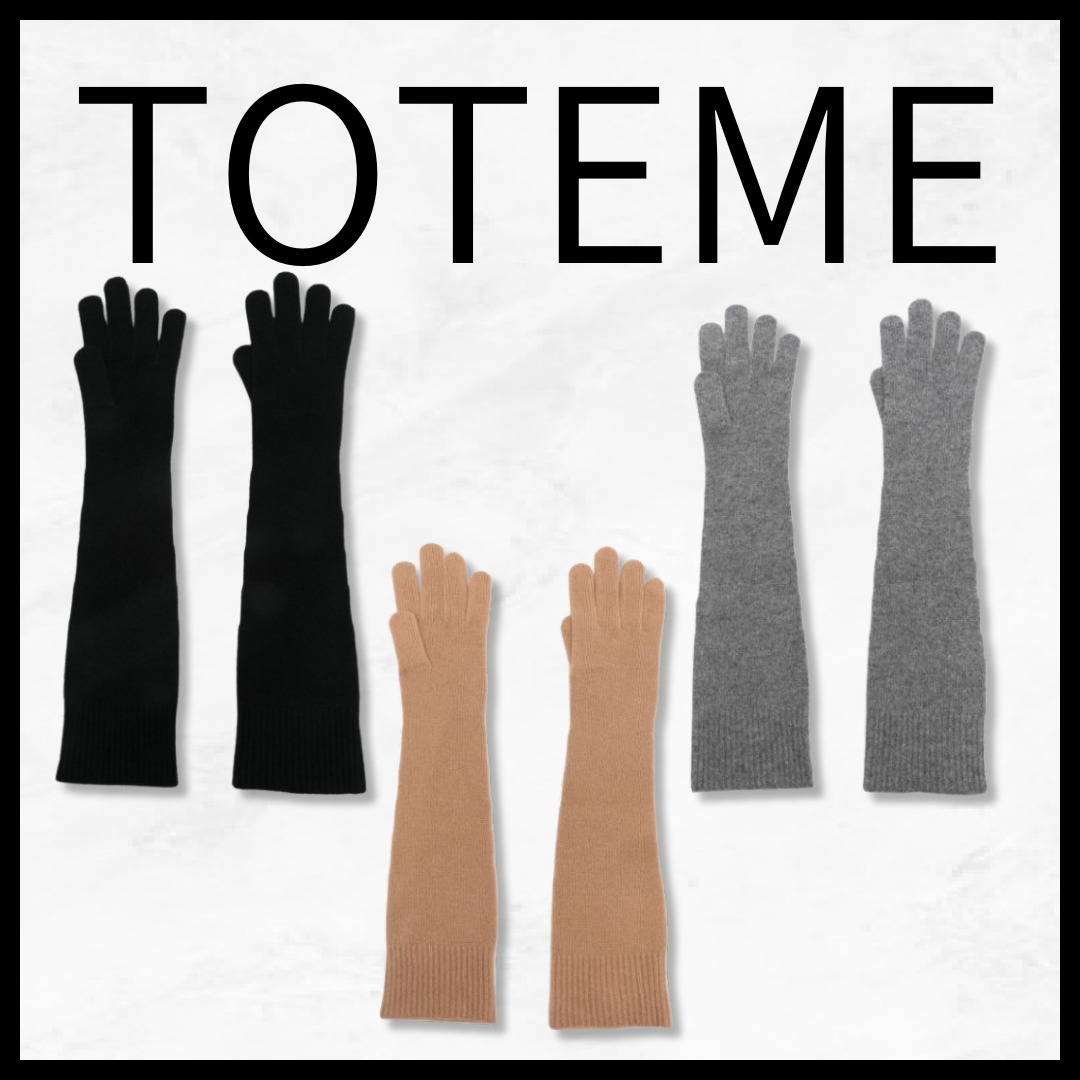 【TOTEME】手袋 ロング カシミア ブラック グレー ベージュ