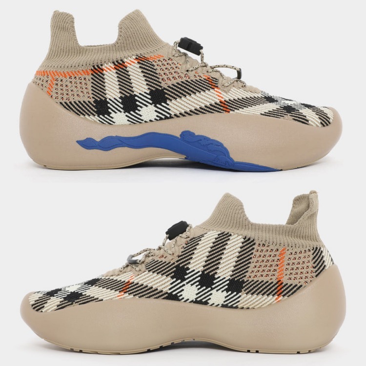 BURBERRY☆チェック ニット ネプチューン ソックス スニーカー