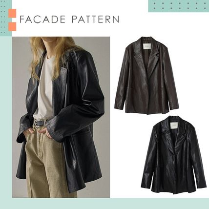 FACADE PATTERN ♥ Overfit leather jacket /追跡付 FACADE PATTERN ♥ Overfit leather jacket /追跡付 (FACADE
