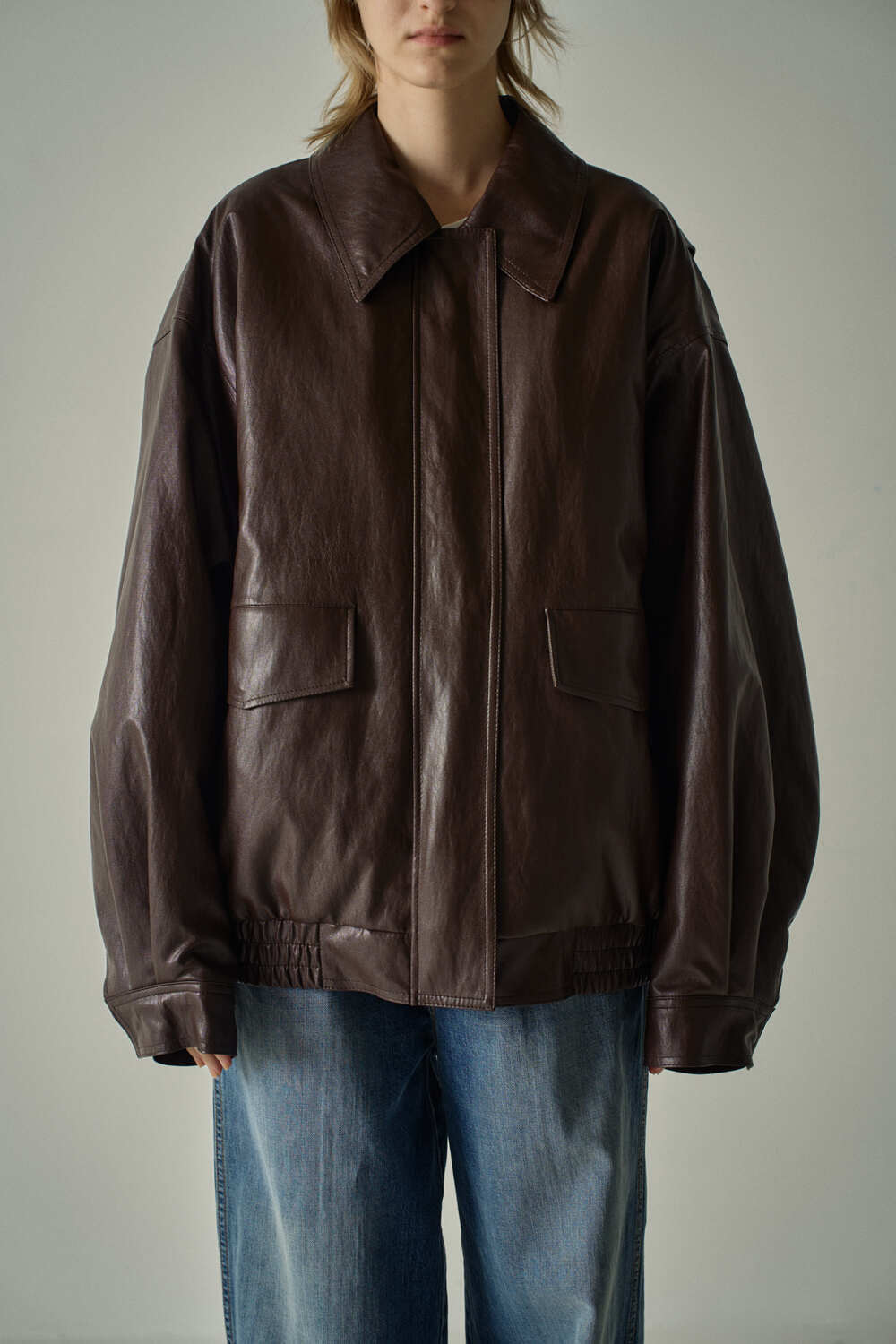 FACADE PATTERN ♥ Overfit leather blouson /追跡付 FACADE PATTERN ♥ Overfit leather blouson /追跡付