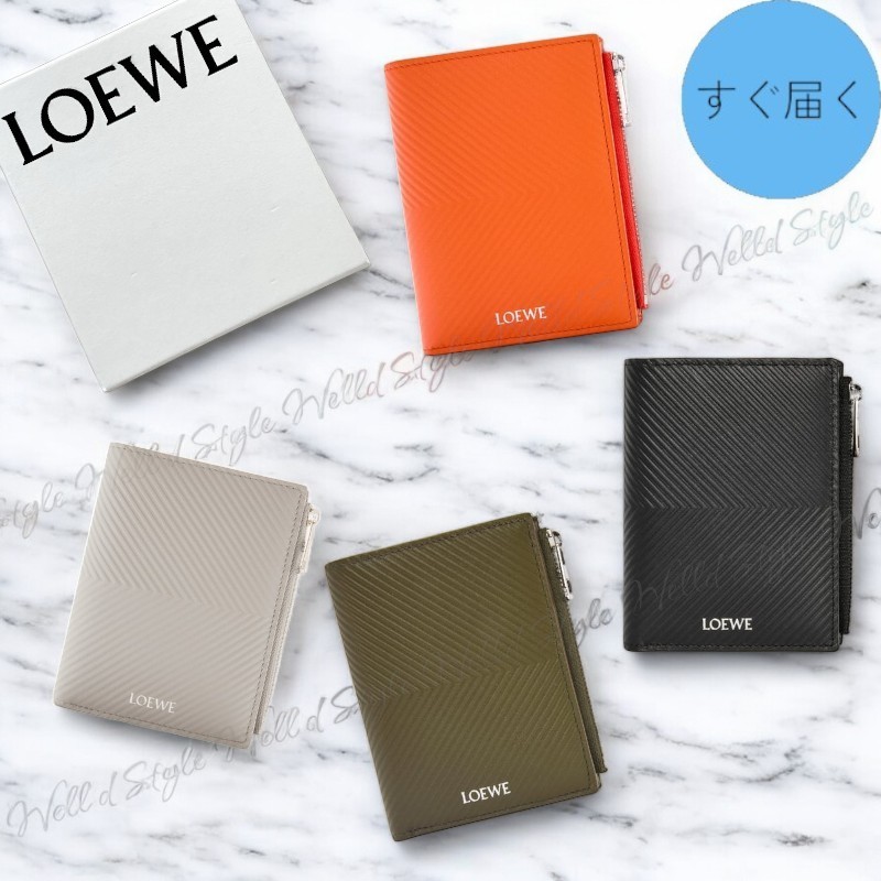 国内発送・すぐ届く【LOEWE】スリム コンパクトウォレット