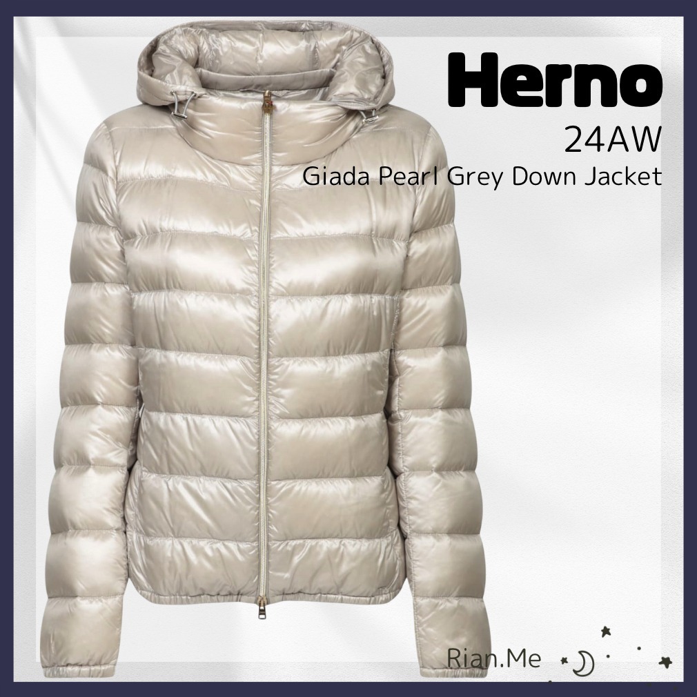Herno★Giada Pearl Grey Down Jacket