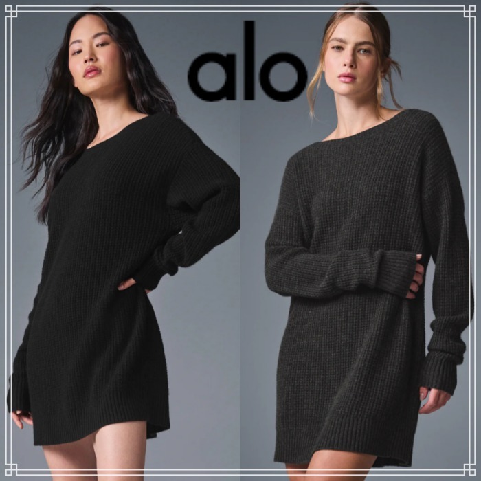 【ALO Yoga】Plush カシミア ワッフル ドレス 2色