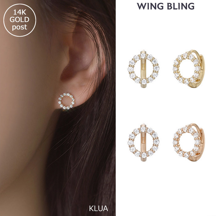 キムヘユン着用【wing bling】(14K post) KLUA ワンタッチピアス