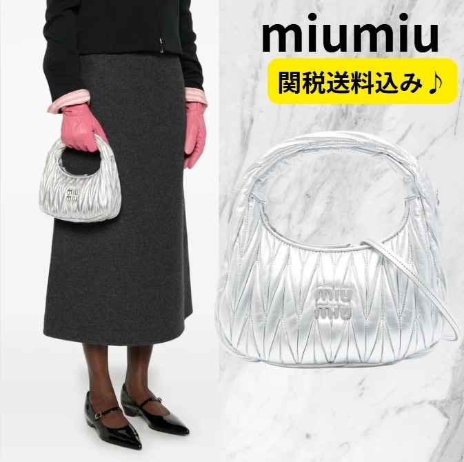 存在感抜群 ★ miumiu ワンダー マテラッセ ホーボーバッグ