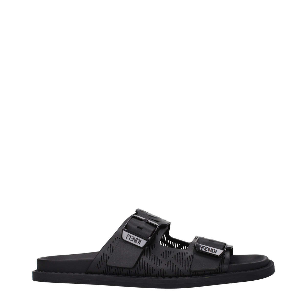 サンダル FENDI Fendi Slippers and Clogs Men Leather Black