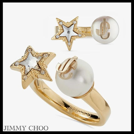 JIMMY CHOO Star Pearl Ring スターパールリング Jimmy Choo JC Star Pearl ring for Women - Gold in UAE