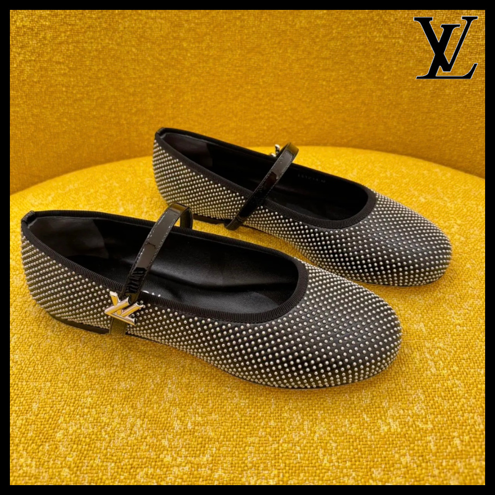 【小さなスタッズが輝く♪】Louis Vuitton★バレリーナロミー