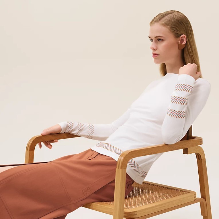 【カジュアル♪】HERMES Tシャツ 長袖 《カルトゥッシュ》
