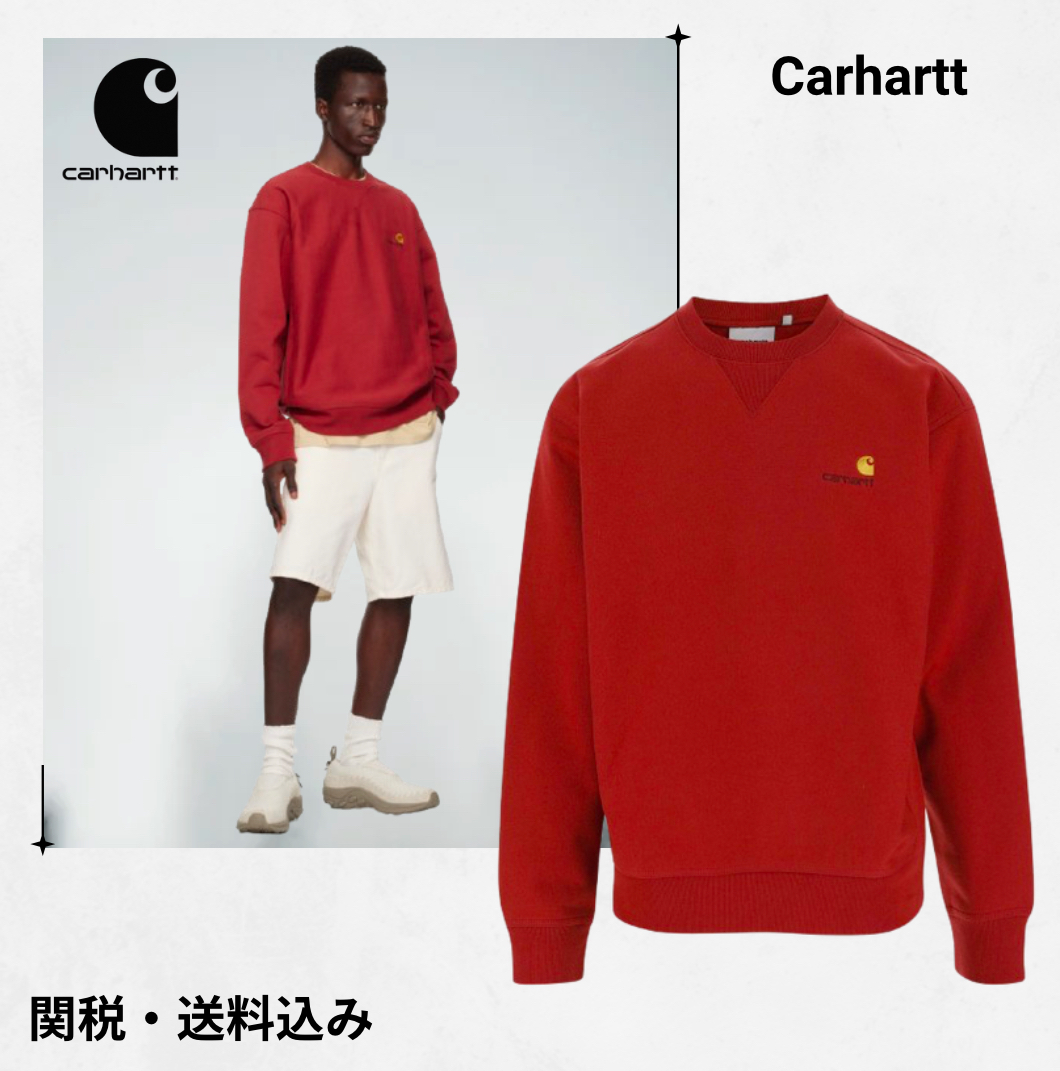 Carhartt WIP アメリカン スクリプト スウェットシャツ レッド