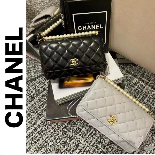 《25P》CHANEL チェーンウォレット パールがエレガント