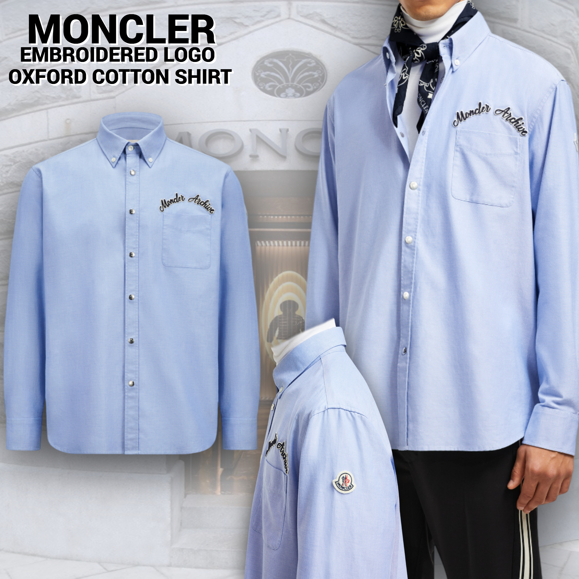 【MONCLER】ロゴ コットン シャツ Moncler Logo Cotton T-Shirt | Saks Fifth Avenue