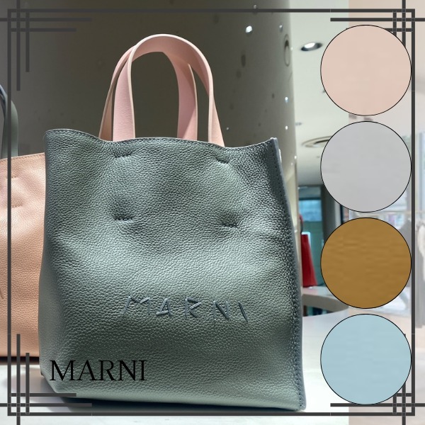 国内発送☆MARNI マルニ ソフトレザー ロゴ刺繍 ミニバッグ