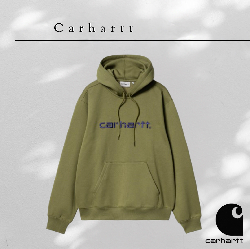 Carhartt WIP ロゴ フーディ グリーン