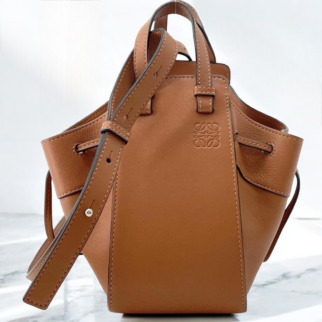 【VINTAGE】LOEWE ドローストリング ハンモック ハンドバッグ