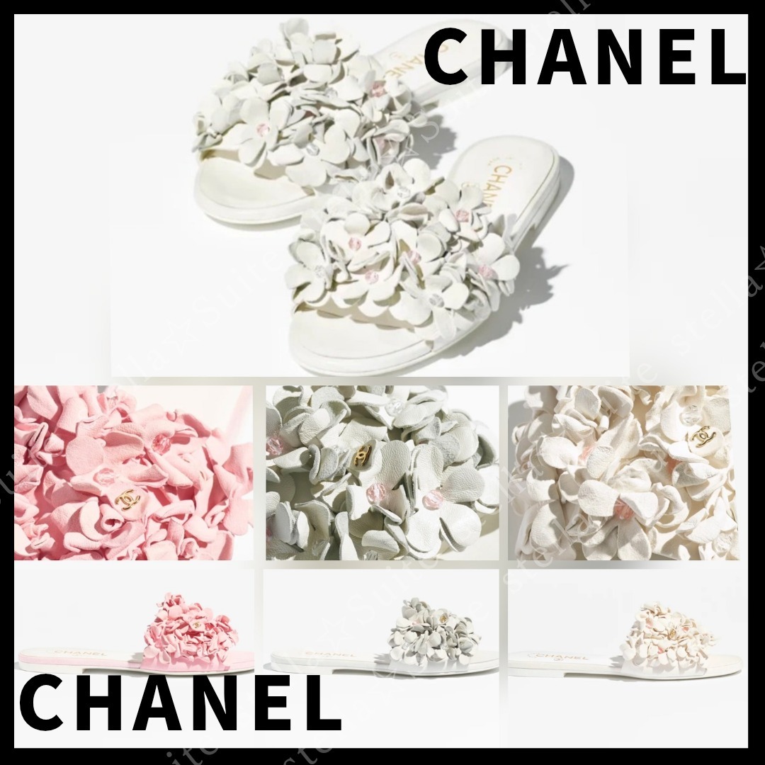 国内発送【CHANEL】フラワー★ミュール★コレクション限定