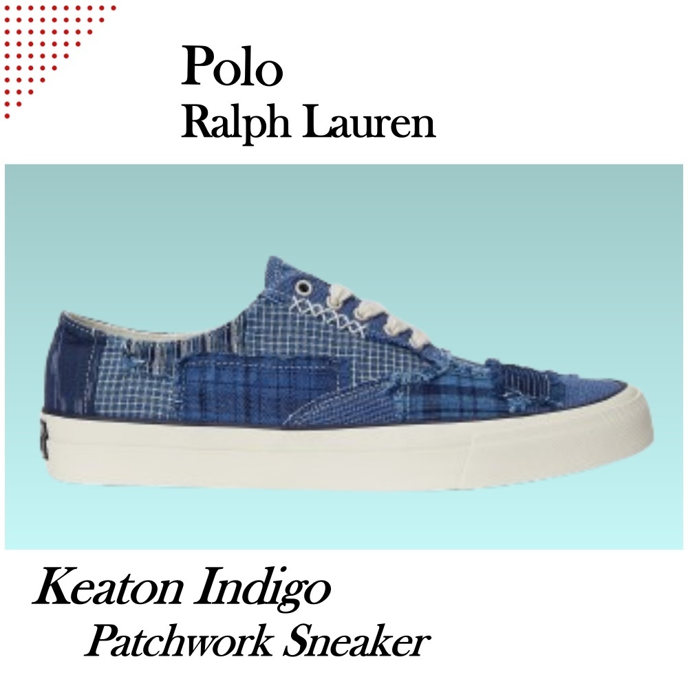 POLO RALPH LAUREN キートンインディゴ パッチワークスニーカー