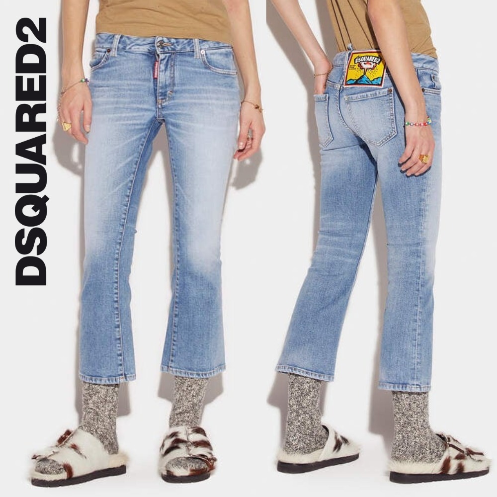 関税送料込♪DSQUARED2/Light Clean Wash Bell Bottom Jeans