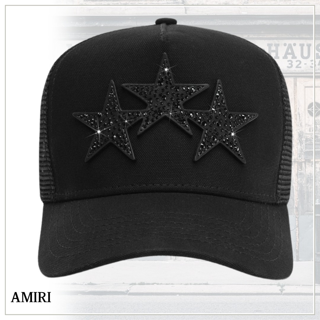 エターナルな魅力【AMIRI】 MA QUAD CRYSTAL CANVAS HAT