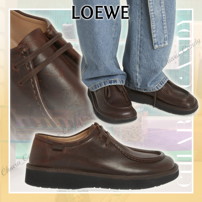 【24AW NEW】LOEWE_men / Faro Moc-Toe レザー ダービーシューズ