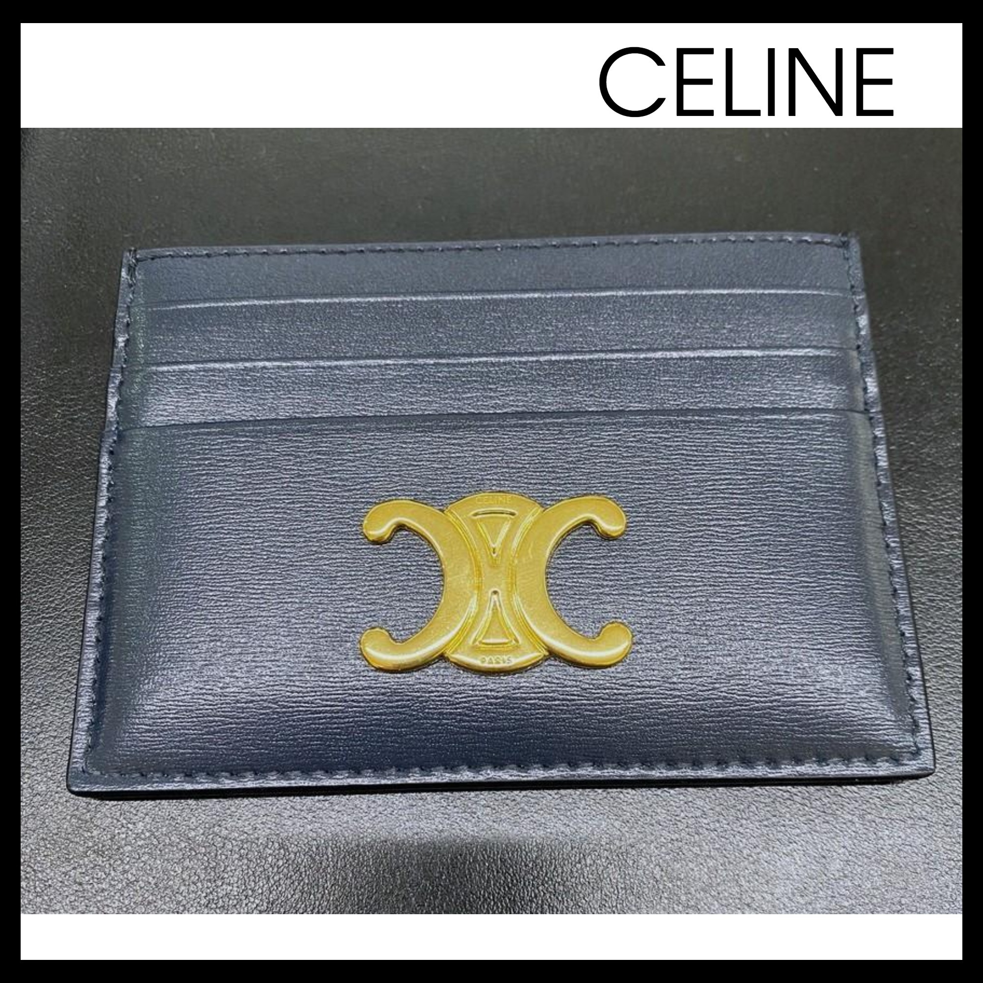 【CELINE】直営/正規店 カーフスキン トリオンフ カードホルダー