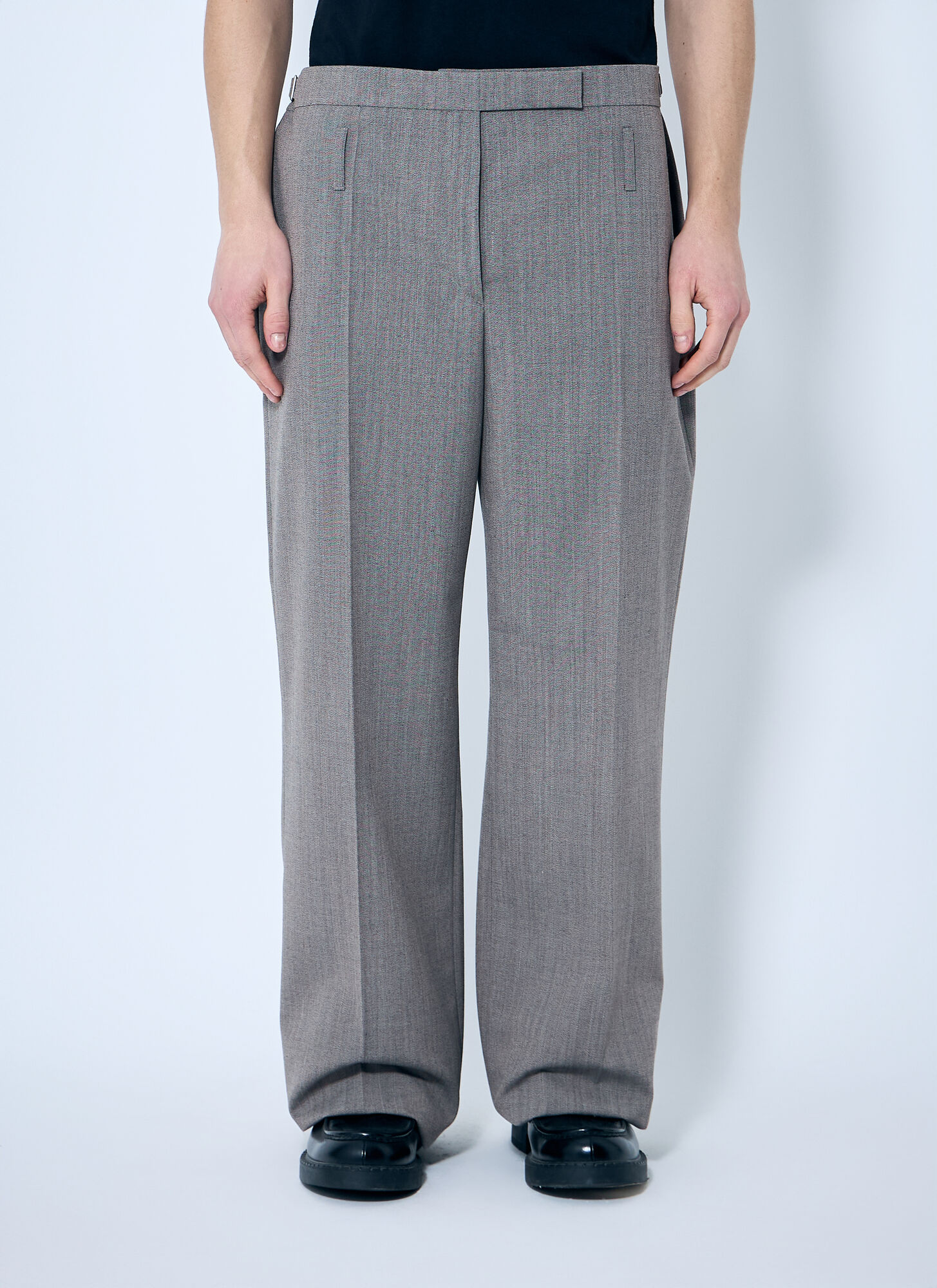 パンツ・ボトムスその他 Belted Tailored Wool-Blend Pants