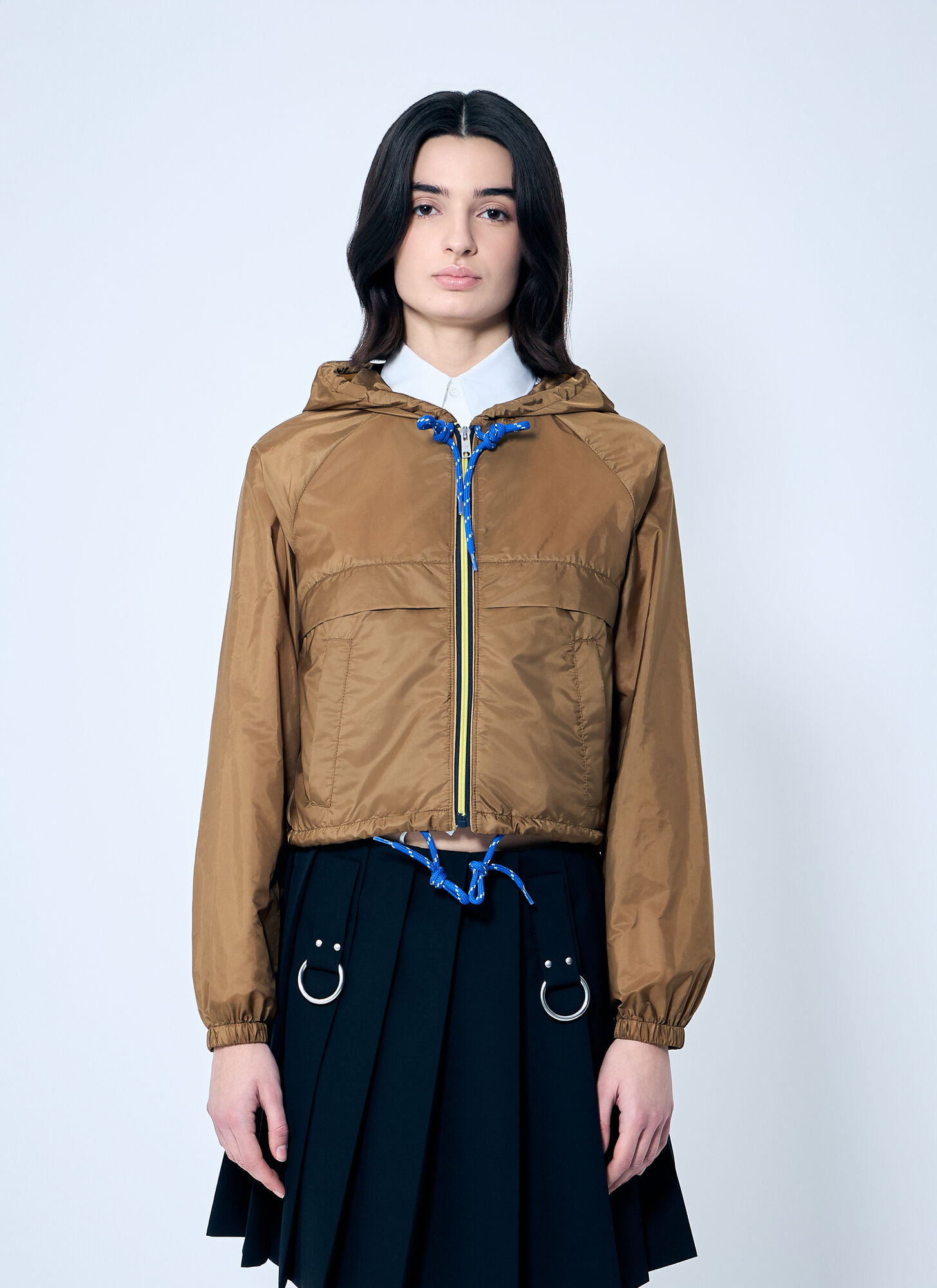 ジャケット Re-Nylon Hooded Jacket With Contrast Trims