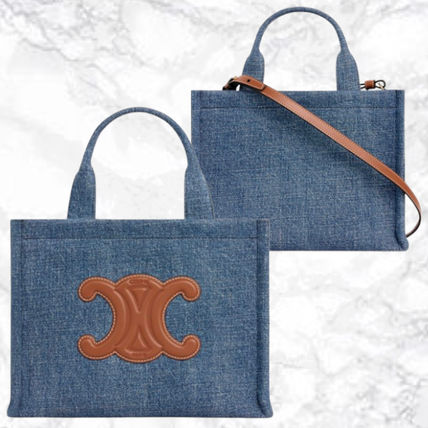 CELINE★スモール カバ タイス★海外限定色！ブルーデニム ☆大人気☆【CELINE】スモール カバ タイス デニム ートバッグ