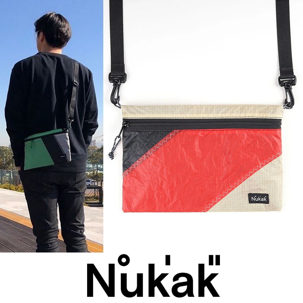 【SALE】Nukak【CROS】2-WAYリサイクルドミニショルダーbag◆BG