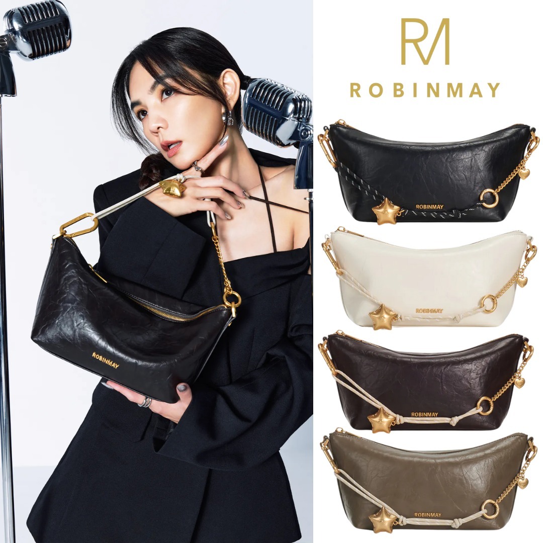 台湾 ROBINMAY チャームストラップ付き ショルダーバッグ WB143