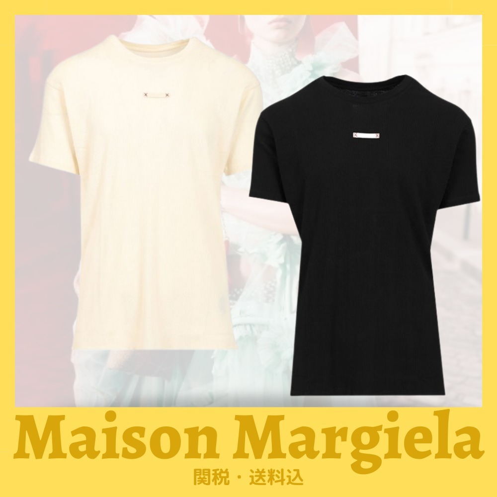 人気☆【Maison Margiela】リブ生地 Tシャツ（2色）