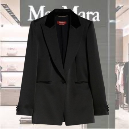 MAX MARA STUDIO★アウトレット★ベルベットディテールブレザー