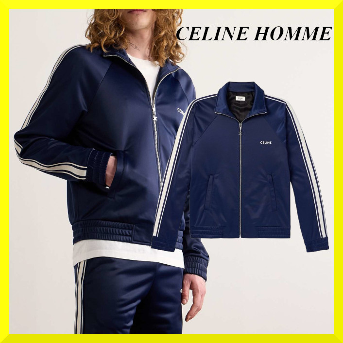 CELINE HOMME☆関税込☆ロゴ刺繍ストライプ トラックジャケット