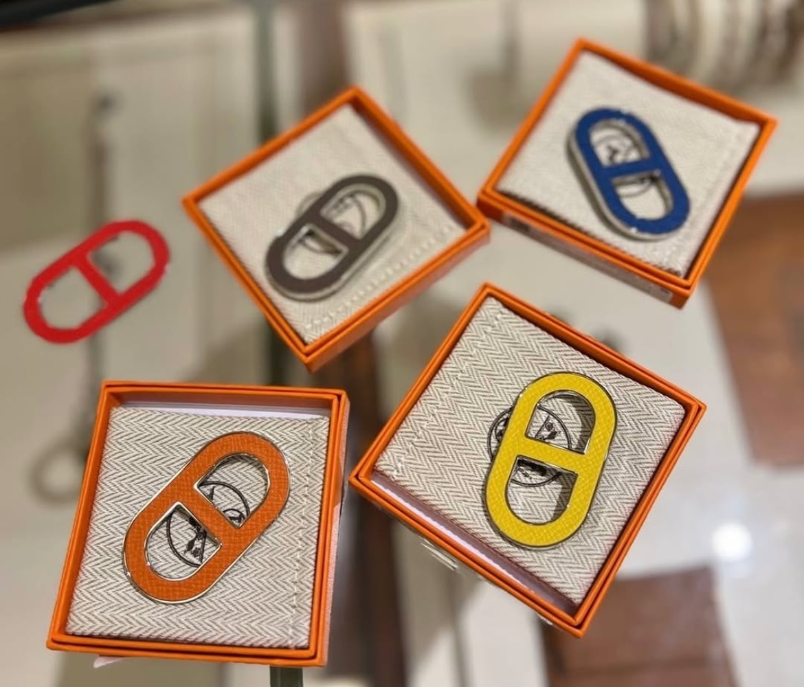 どのカラーにする?ギフトにも Hermes シェーヌダンクル ブローチ