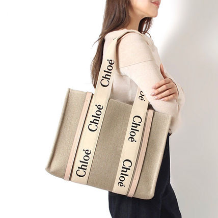 ベージュ系 Chloe WOODY(クロエ ウッディ) トートバッグ
