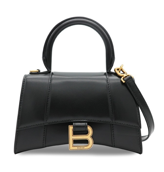 BALENCIAGA Hourglass XS レザーショルダー/トートバック