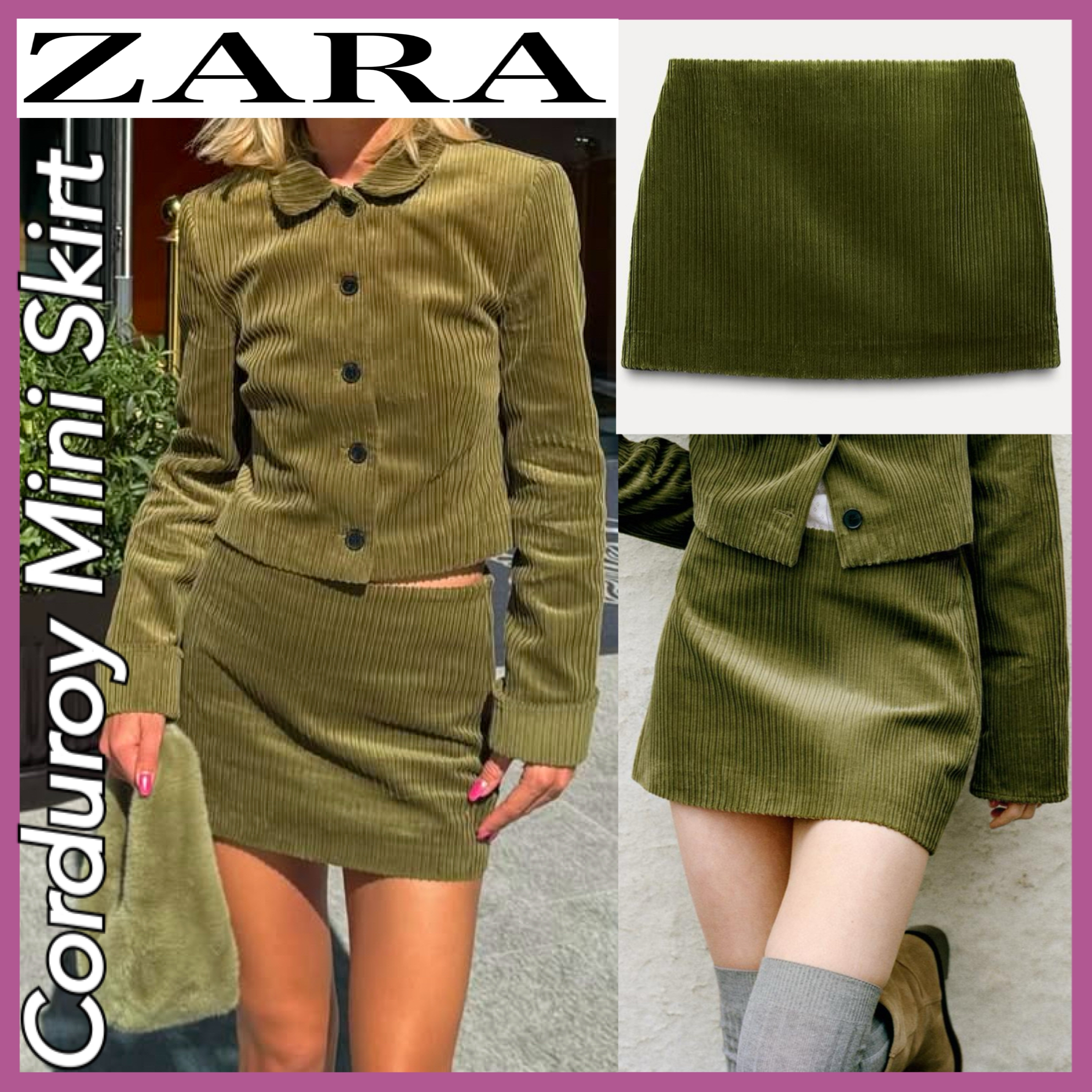送関込み★ZARA(ザラ)★ハイライズ ツイード タイトミニスカート