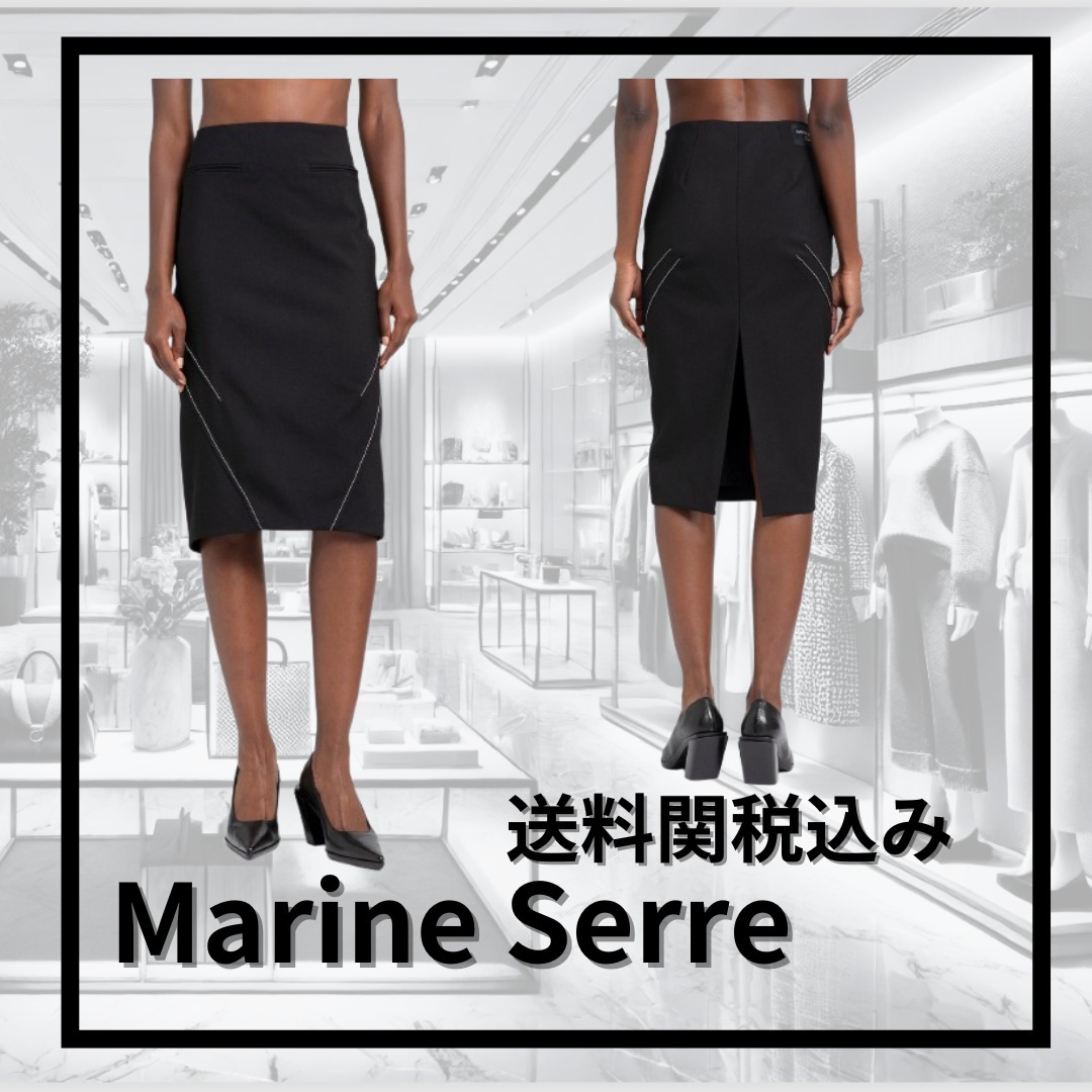 関税込 Marine Serre テーラード ミディスカート