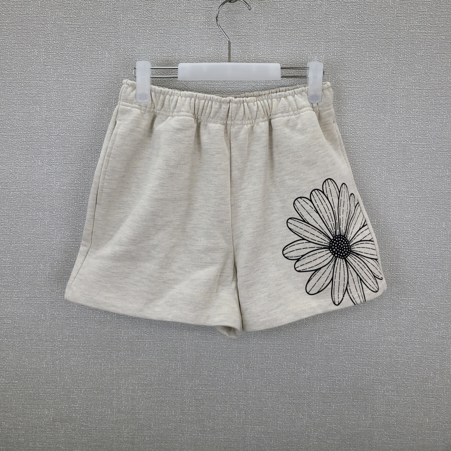 ○Mardi Mercredi○SWEAT SHORTS FLOWER_BLACK PINK