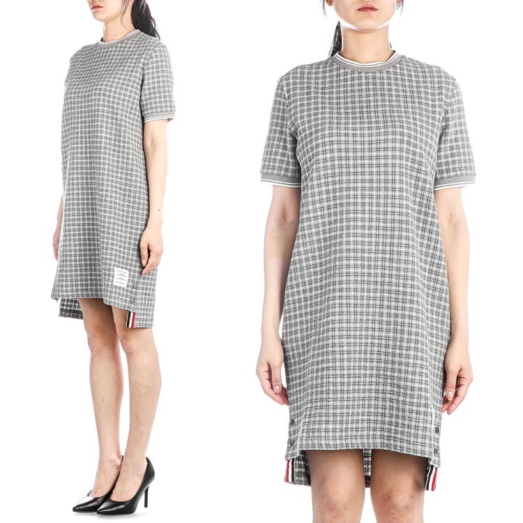 THOM BROWNE☆チェック ツイード コットン ワンピース LADIES