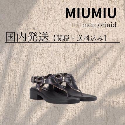 MiuMiu ブリーチドレザー トングサンダル【注目商品】★ 楽天市場】MIUMIU ミュウミュウ トングサンダル 5Y154E 3LKK
