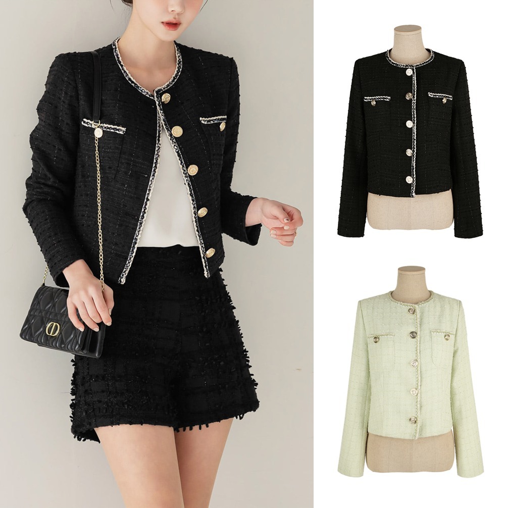 ジャケット Jane Two-Pocket Tweed Jacket (2 COLOR)