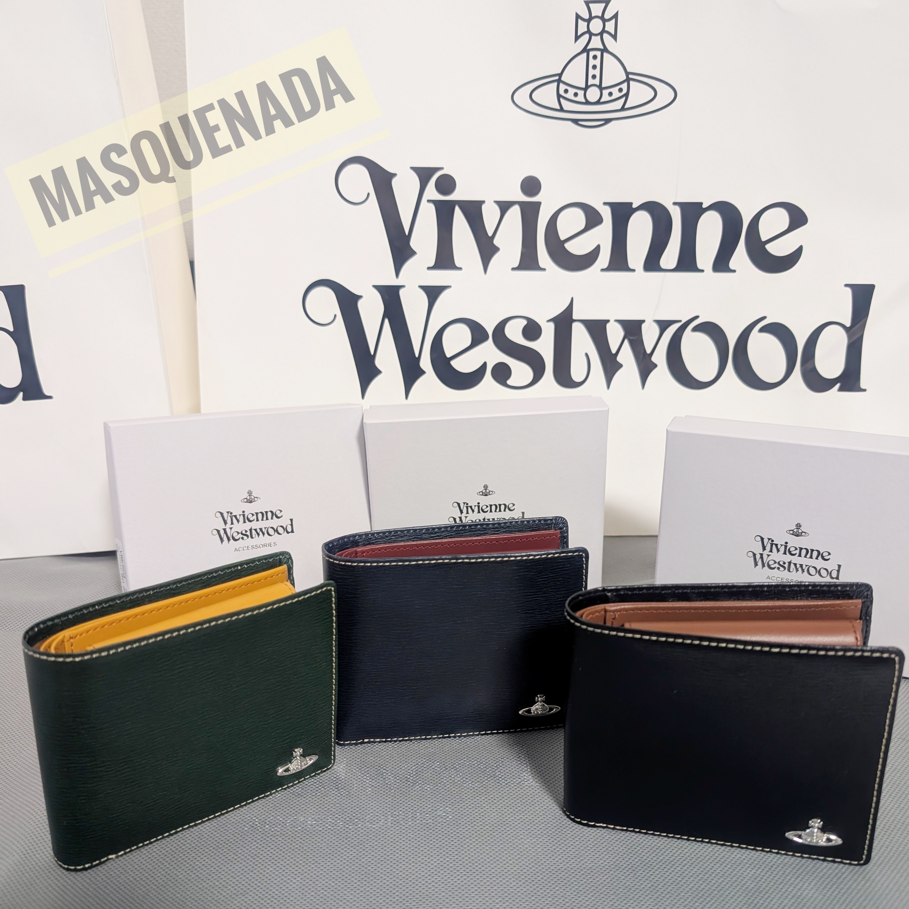 国内即発送☆Vivienne Westwood インサイドカラー 二つ折り財布